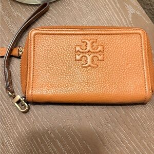 Tory Burch Tan Leather Wristlet